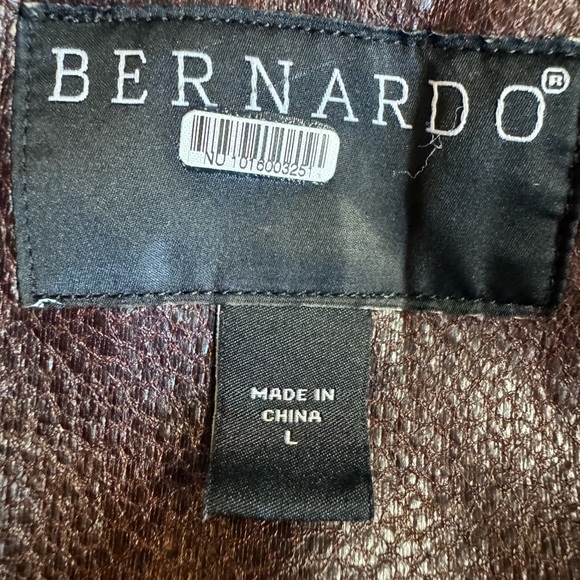 Anthropologie x Bernardo-  Chocolate Moto Jacket with faux fur lining.Size L - Picture 8 of 11